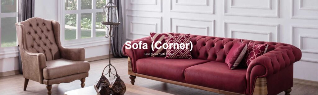 black sofa corner